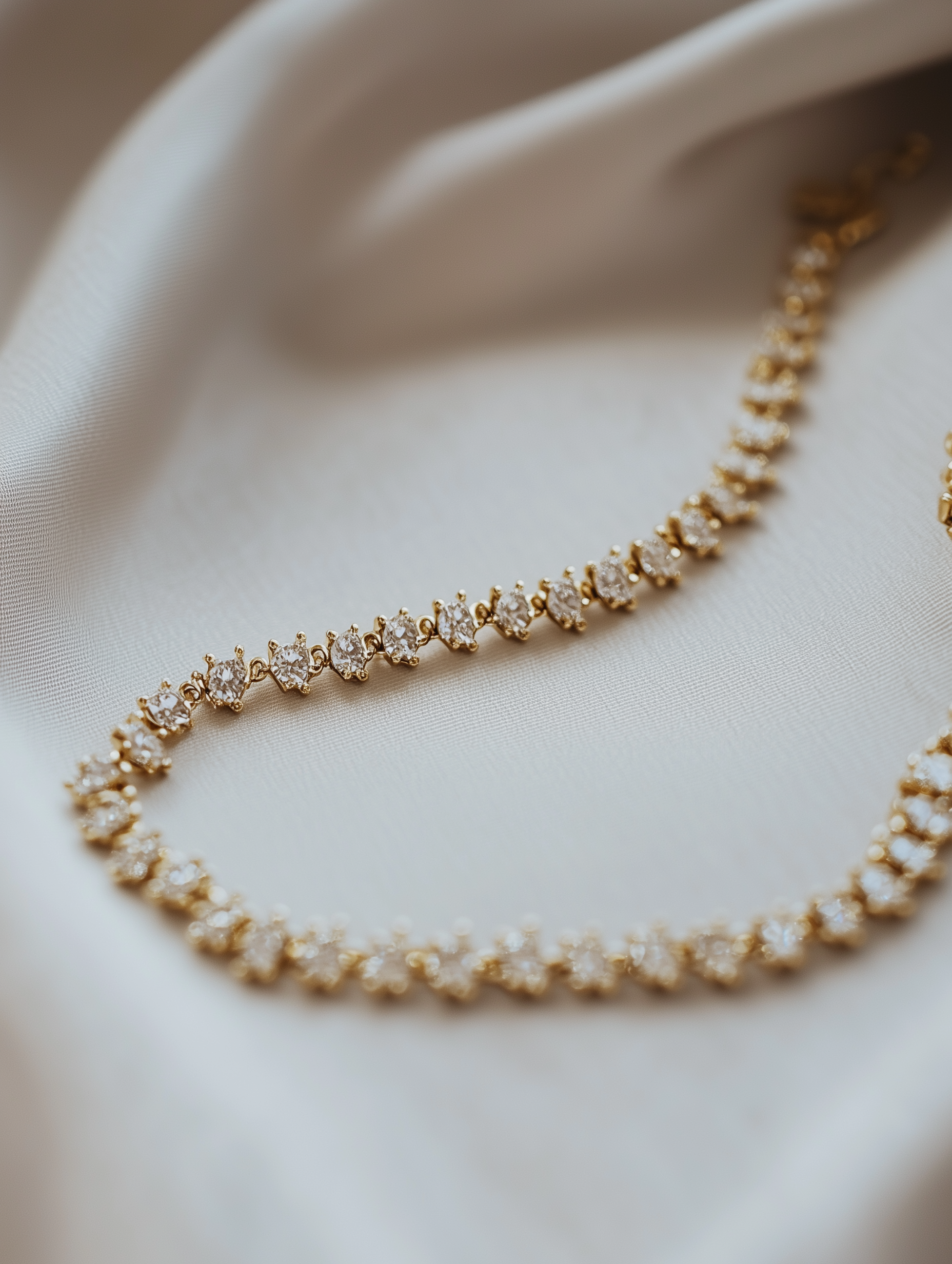 Roman-Style Full Rhinestone Chain Bracelet