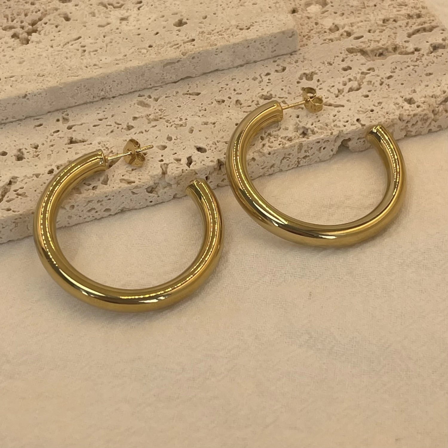 Glossy Hoop Earrings