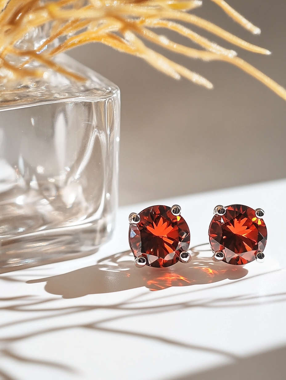 Solitaire Stud Earrings