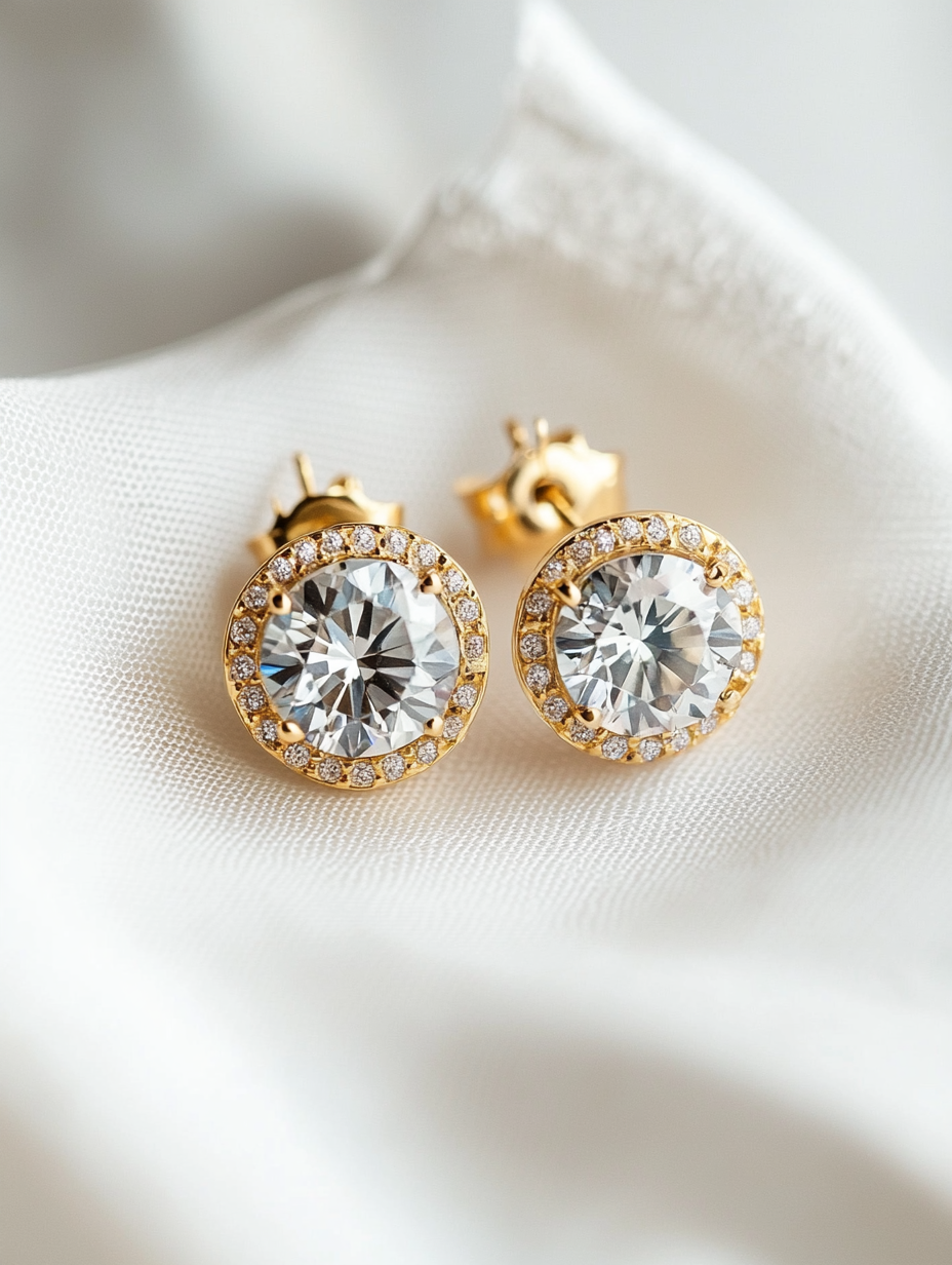 Starlight Round Stud Earrings