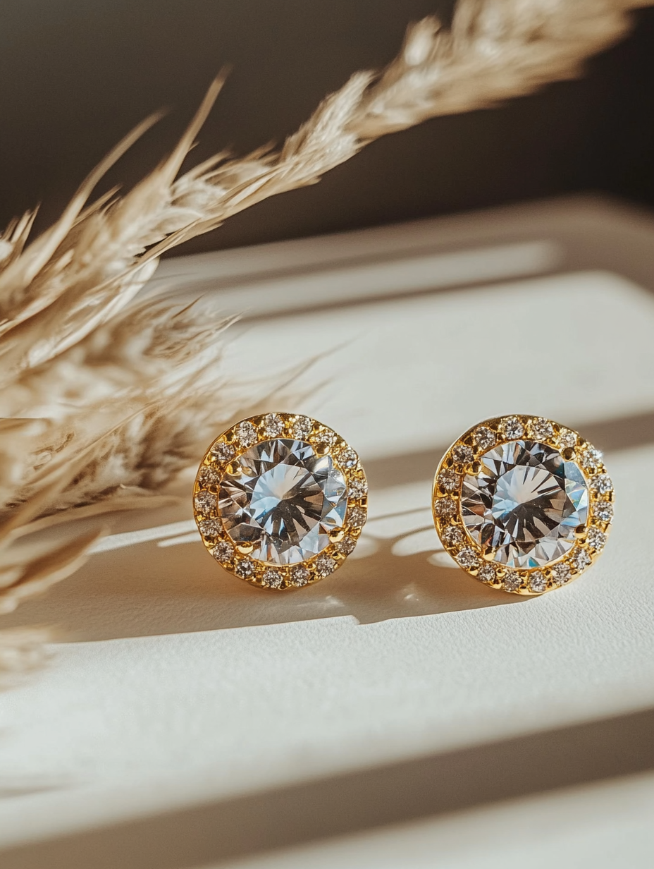 Starlight Round Stud Earrings