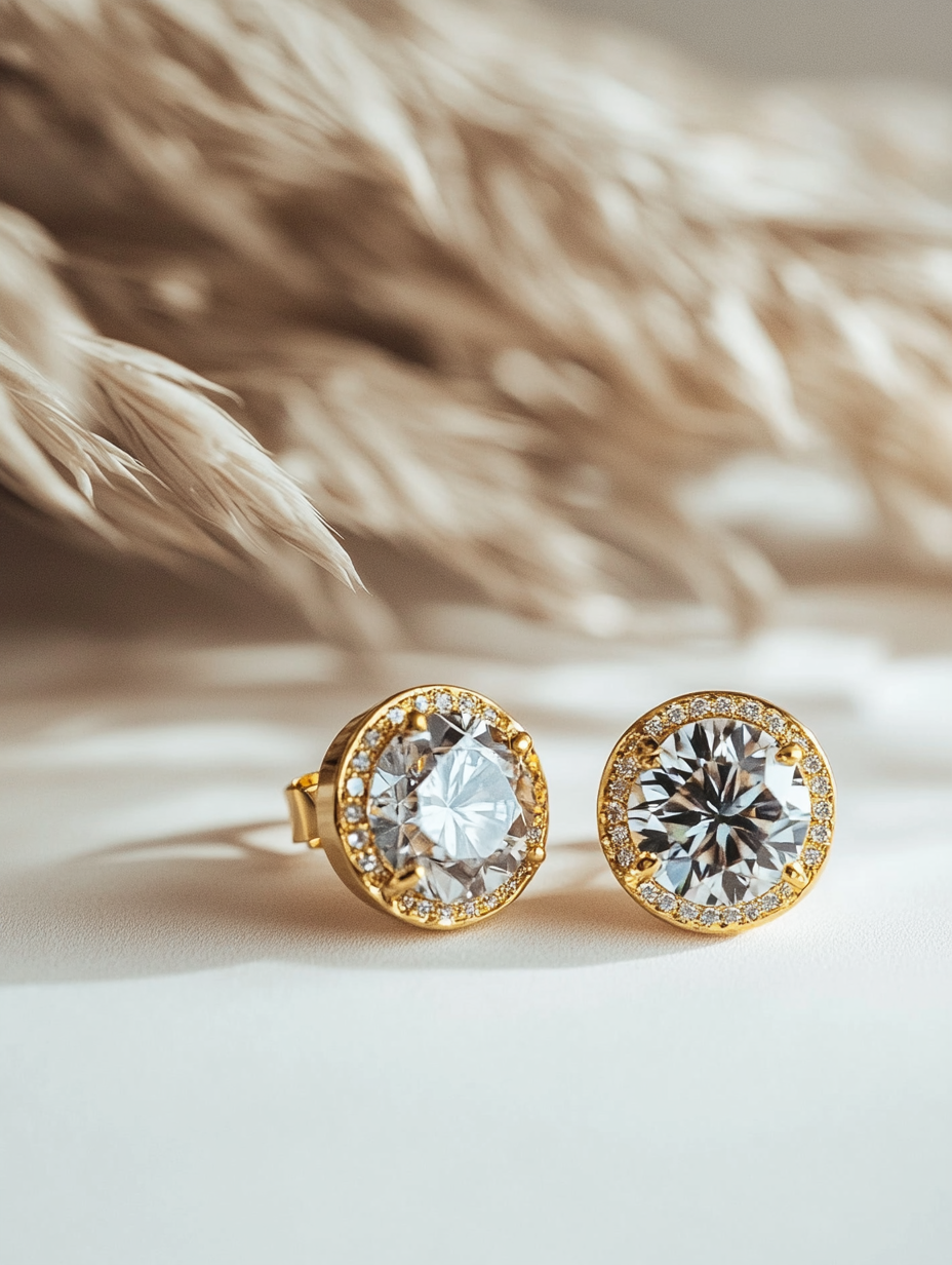 Starlight Round Stud Earrings