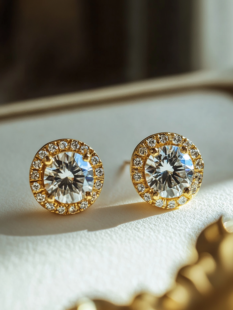 Starlight Round Stud Earrings